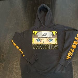 Naruto black hoodie manga sweatshirt
